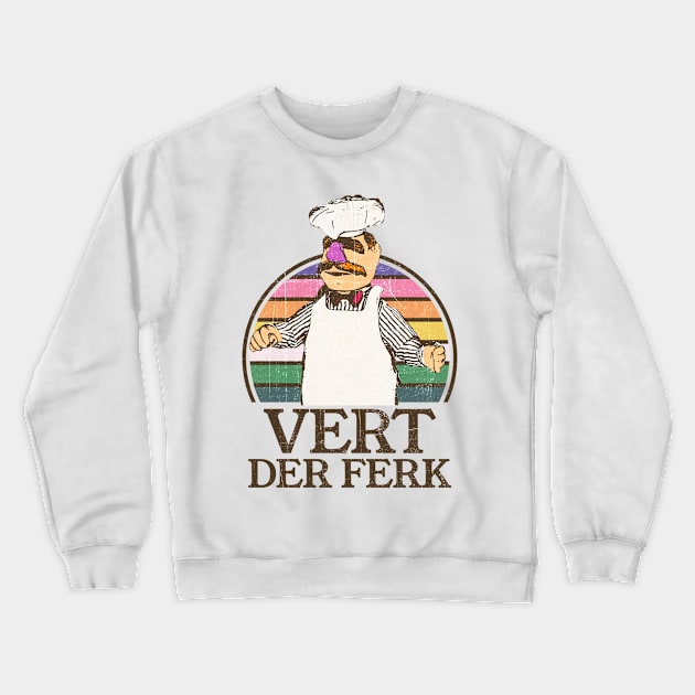 vert der ferk retro design Crewneck Sweatshirt by Mandegraph